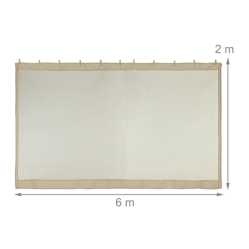 Moustiquaire de protection pour pavillon 3 x 3 m empêche les insectes facile à installer en polyester beige 13_0010682