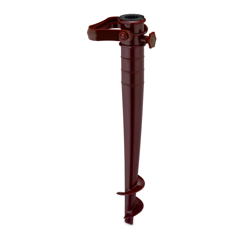 Pied de parasol solide et léger jardin compatibilité tube jusqu'à 32 mm en métal brun 13_0012037