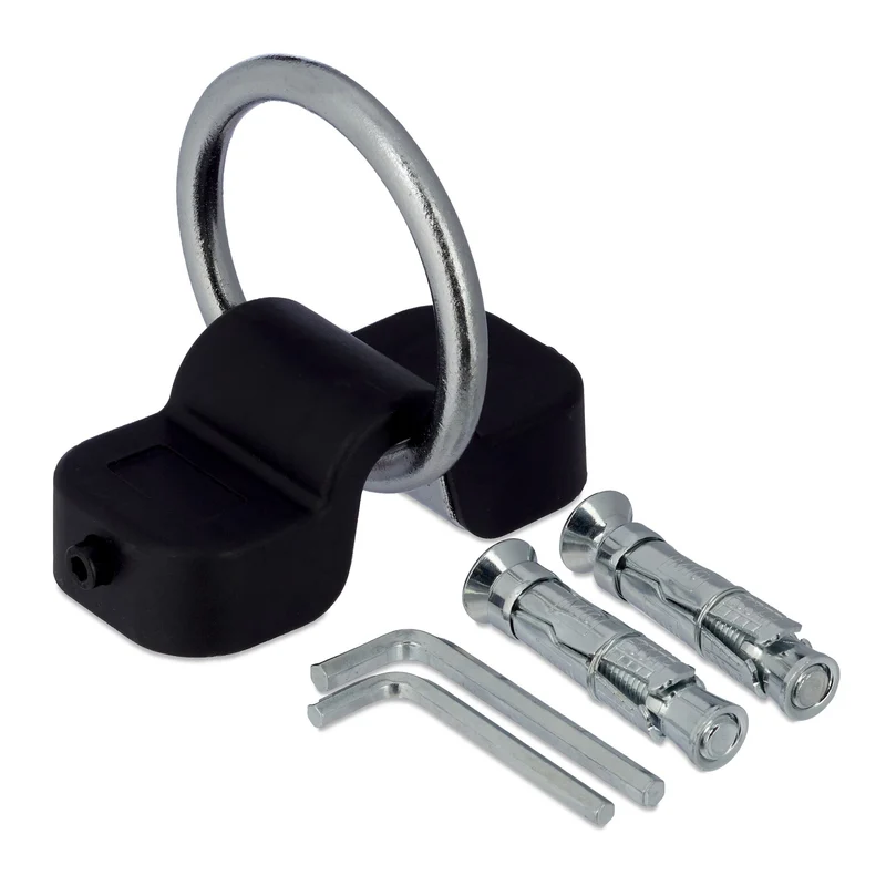 Ancrage murale ou au sol pour vélo moto trottinette 15 x 5 x 5 cm en acier trempé noir 13_0013184