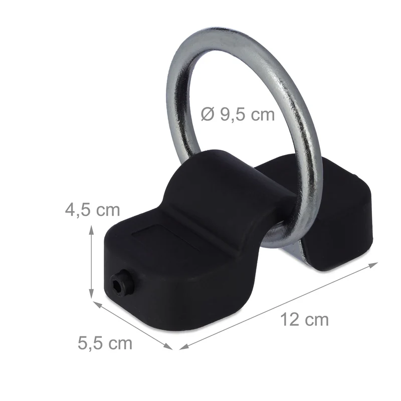 Ancrage murale ou au sol pour vélo moto trottinette 15 x 5 x 5 cm en acier trempé noir 13_0013184