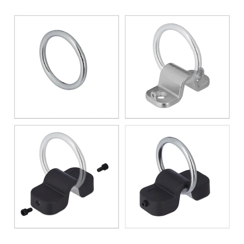 Ancrage murale ou au sol pour vélo moto trottinette 15 x 5 x 5 cm en acier trempé noir 13_0013184