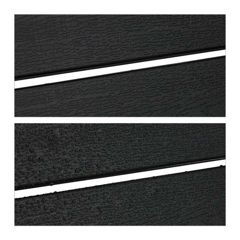 Lot de 4 chaises de jardin confortables avec accoudoirs 40 x 60 x 85 cm en plastique noir 13_0012892