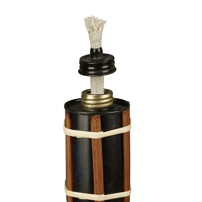 Lot de 10 torches de jardin décoratives en bambou ambiance romantique 120 cm en bambou marron 13_0010617