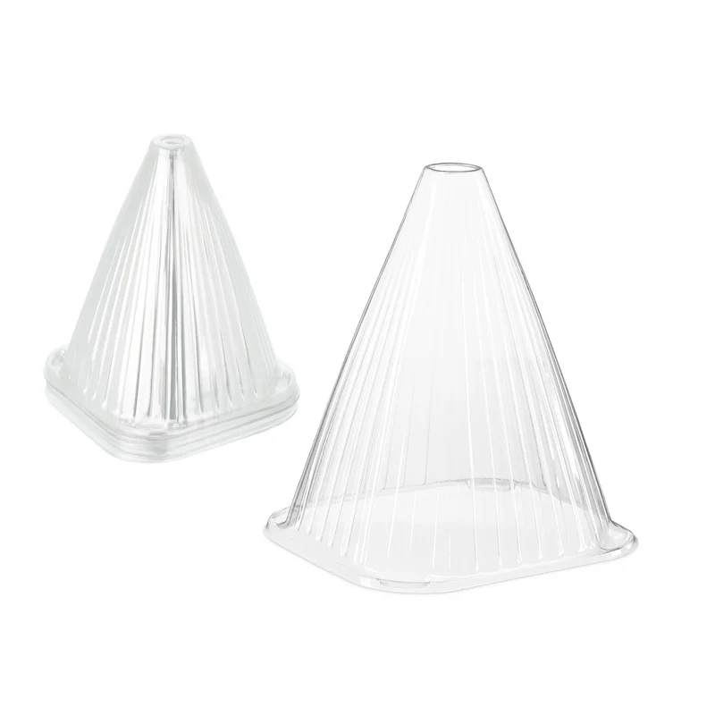 Lot de 24 cônes de forçage pour jeunes plantes jardin 22 x 19 x 19 cm protection intempéries en PVC transparent 13_0010524