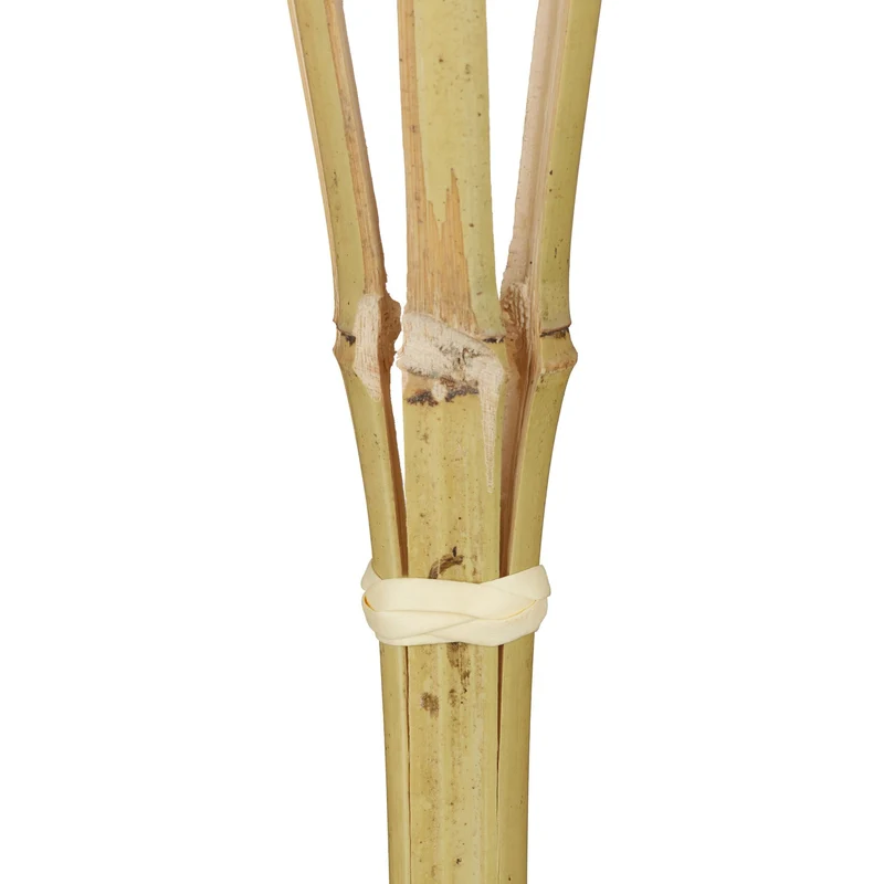 Lot de 10 torches de jardin décoratives pour éclairage ambiance extérieur 140 x 15 cm en bambou naturel 13_0012987