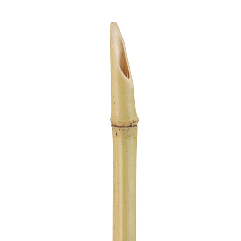 Lot de 10 torches de jardin décoratives pour éclairage ambiance extérieur 140 x 15 cm en bambou naturel 13_0012987
