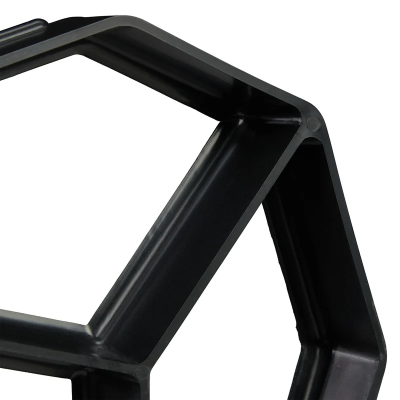 Moule à béton réutilisable 35 x 35 cm pour jardin 9 chambres style moderne en plastique noir 13_0009921
