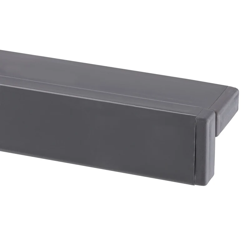 Table carrée à manger pour 4 personnes jardin terrasse 80 x 80 x 75 cm en plastique gris 13_0012919