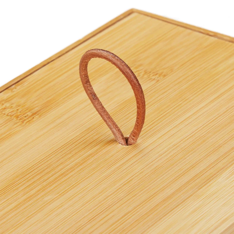 Boîte de rangement décorative petite cuisine 20 x 15 x 10 cm polyvalente en bambou naturel 13_0010323