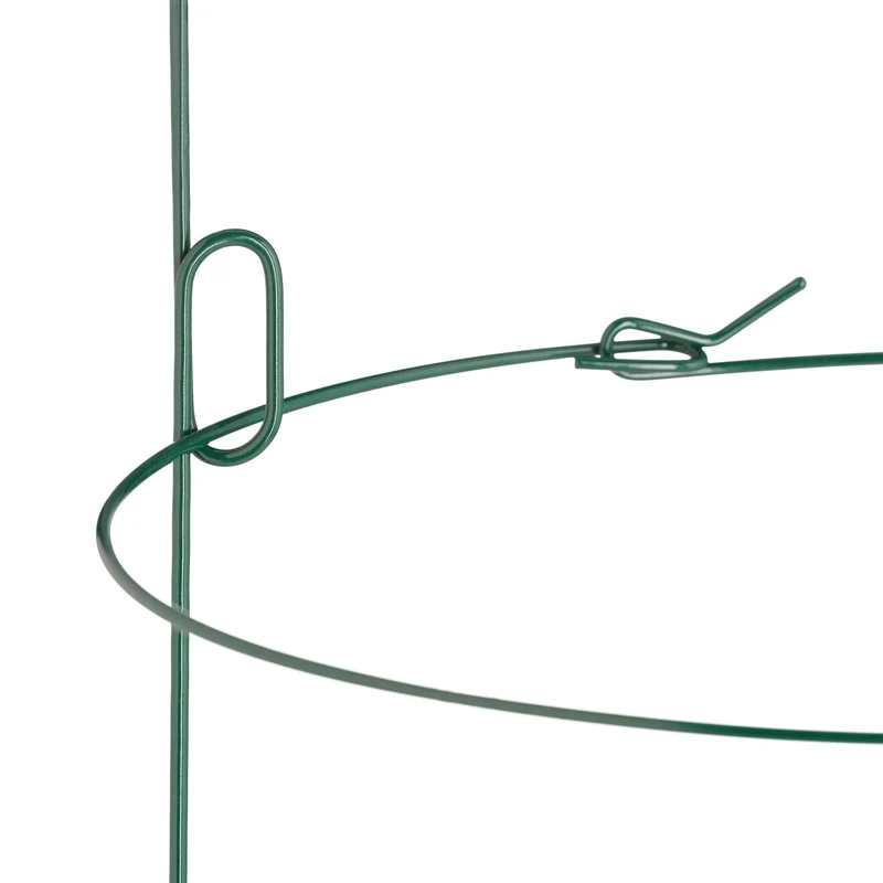 Lot de 6 tuteurs ronds en métal galvanisé pour plantes grimpantes intérieur et extérieur 150 x 30 x 30 cm en métal vert 13_0012543