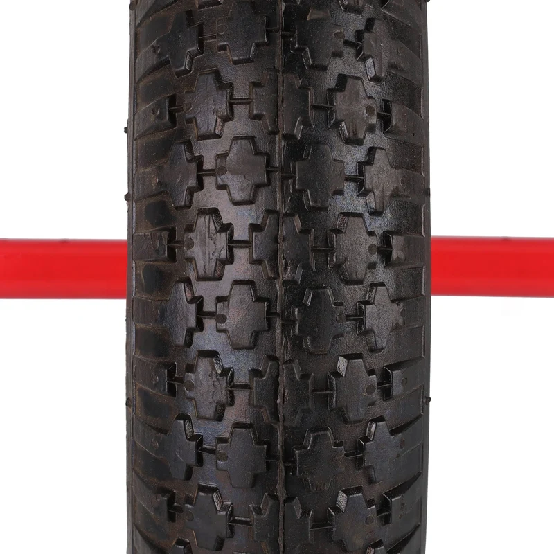Roue de brouette pneumatique avec axe fixe 3.50-8 conduite facile finition mate en acier rouge 13_0012299