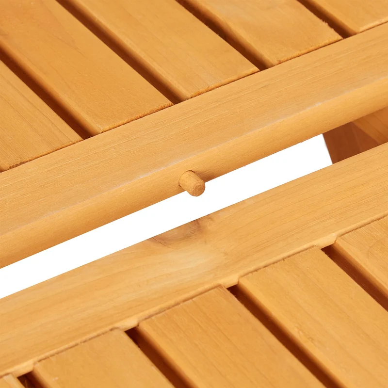 Table pliante d'appoint pratique jardin terrasse 70 x 50 x 50 cm en bois naturel 13_0011259