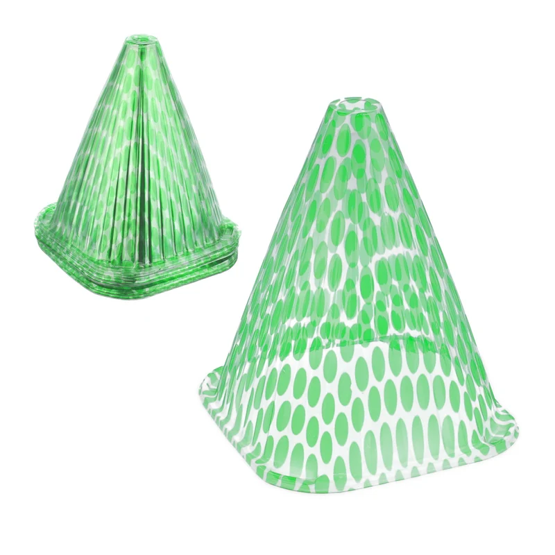 Lot de 24 cônes de forçage pour jeunes plantes jardin protection intempéries 22 x 19 x 19 cm en PVC vert 13_0010527