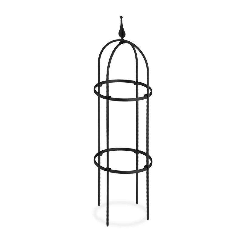 Lot de 2 treillis décoratifs pour plantes grimpantes jardin 85 cm en métal vert 13_0011738
