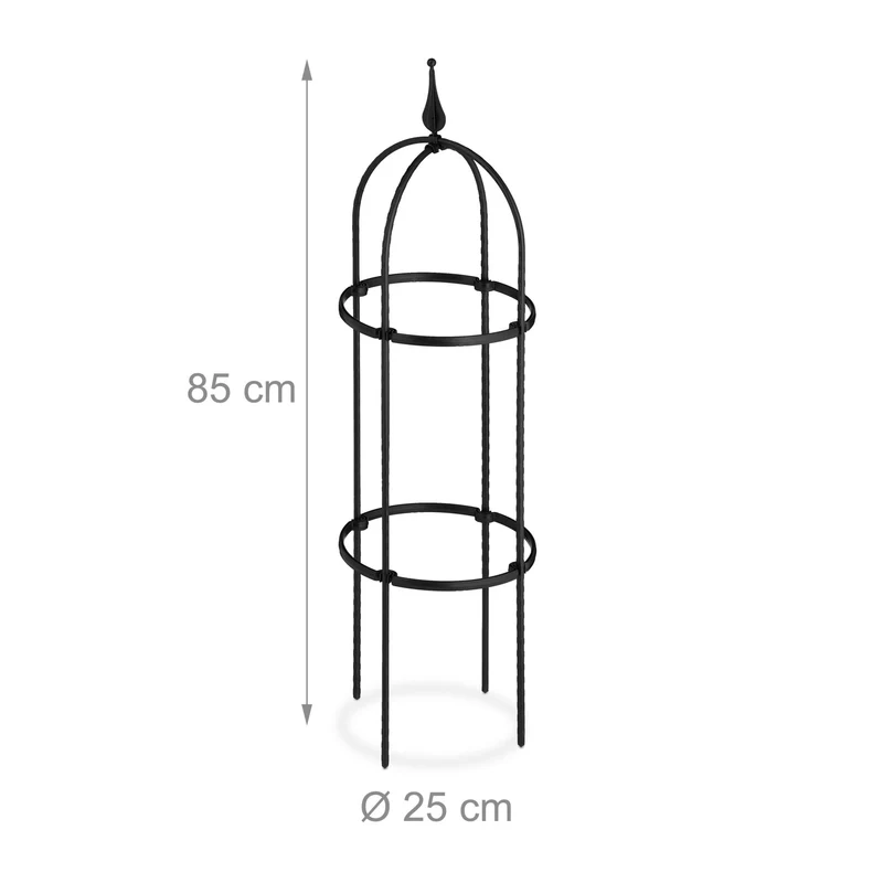 Lot de 2 treillis décoratifs pour plantes grimpantes jardin 85 cm en métal vert 13_0011738