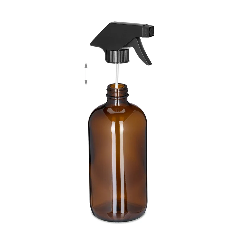 Lot de 6 pulvérisateurs en verre ergonomiques 500 ml pour cheveux et plantes en verre marron 13_0013287