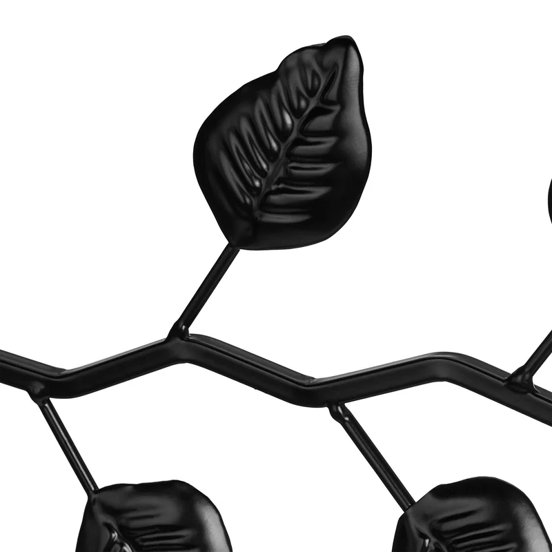 Lot de 2 crochets de suspension décoratifs fer pour murs jardin terrasse extérieur en fer noir 13_0012244