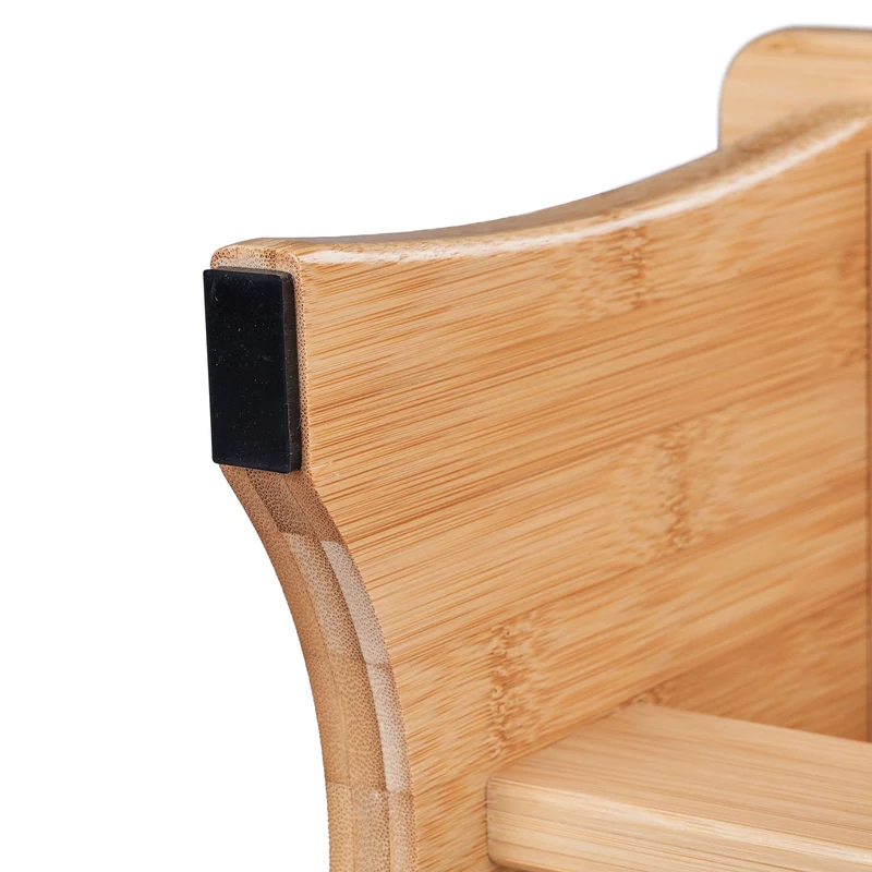 Tabouret de rangement multifonction entrée cuisine salon 40 x 30 x 30 cm en bambou naturel 13_0013594