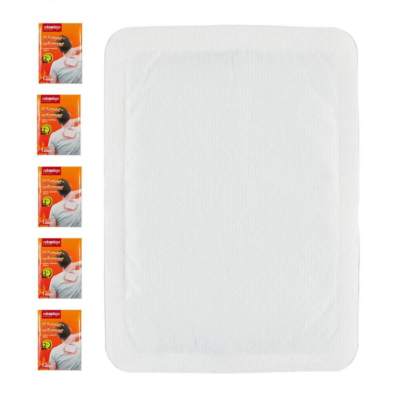 Lot de 10 patchs chauffants autoadhésifs utilisation extérieure réchauffement 0,4 x 13 x 9,5 cm en non tissé blanc 13_0013600