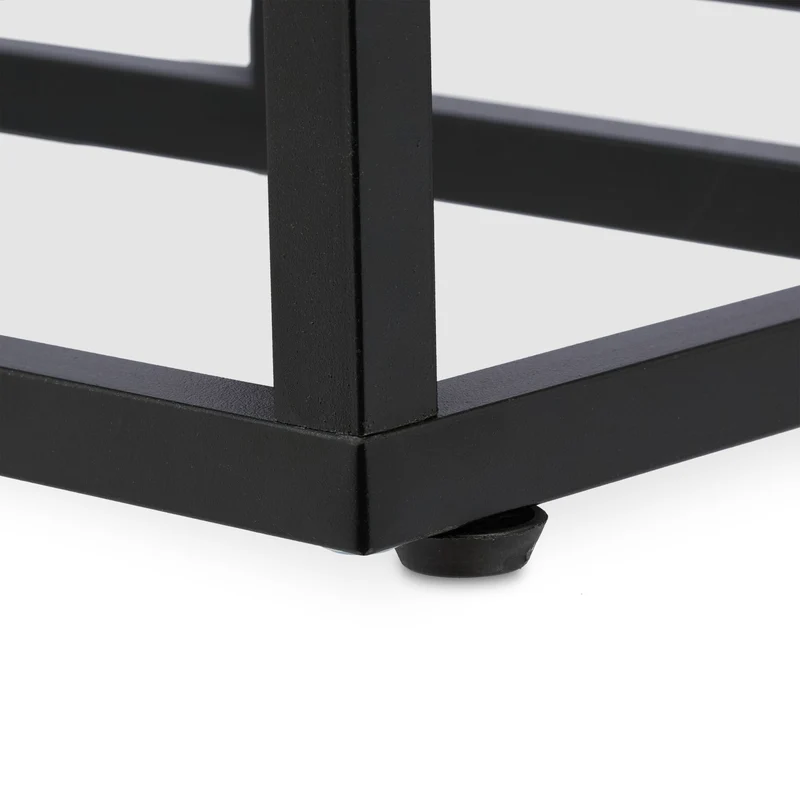 Étagère à plantes en escalier pour salon véranda 100 x 40 x 40 cm design noir en acier noir 13_0010956
