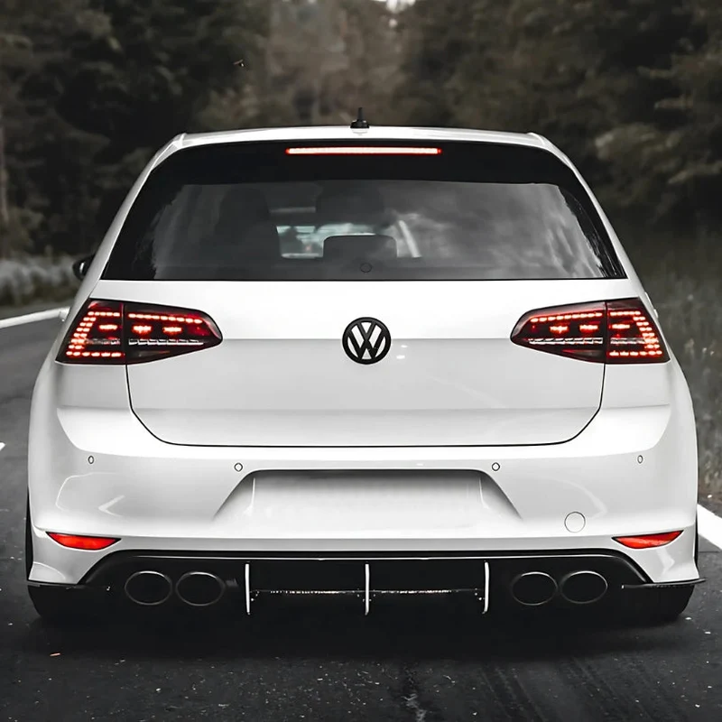 Diffuseur Arrière Golf 7 GTI R Maxton Look Noir ABS