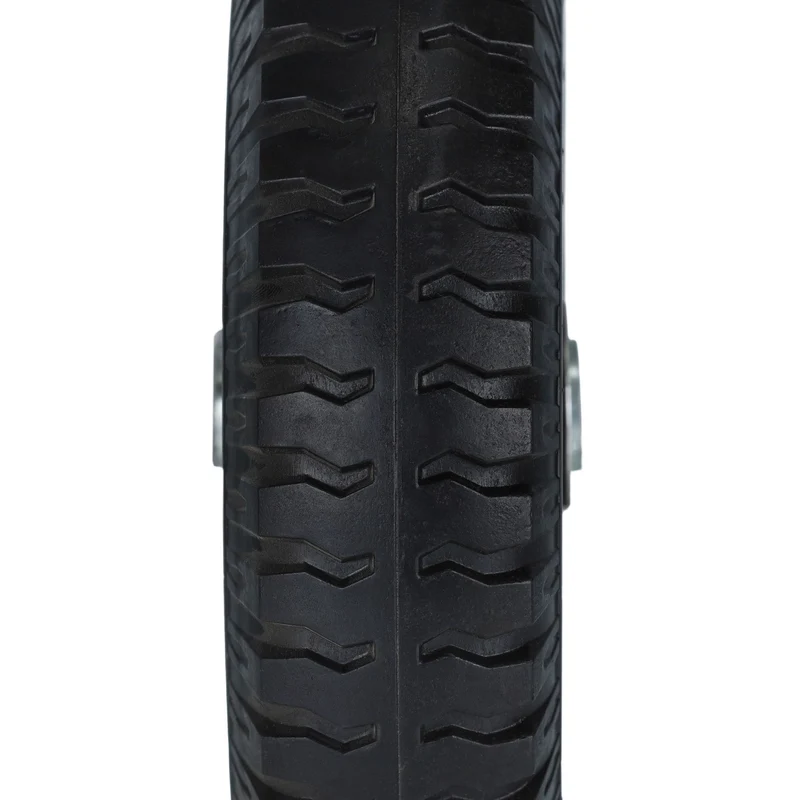 Lot de 2 roues de brouette increvables 2.50-4 maniabilité optimale surface profilée en PU noir 13_0012282