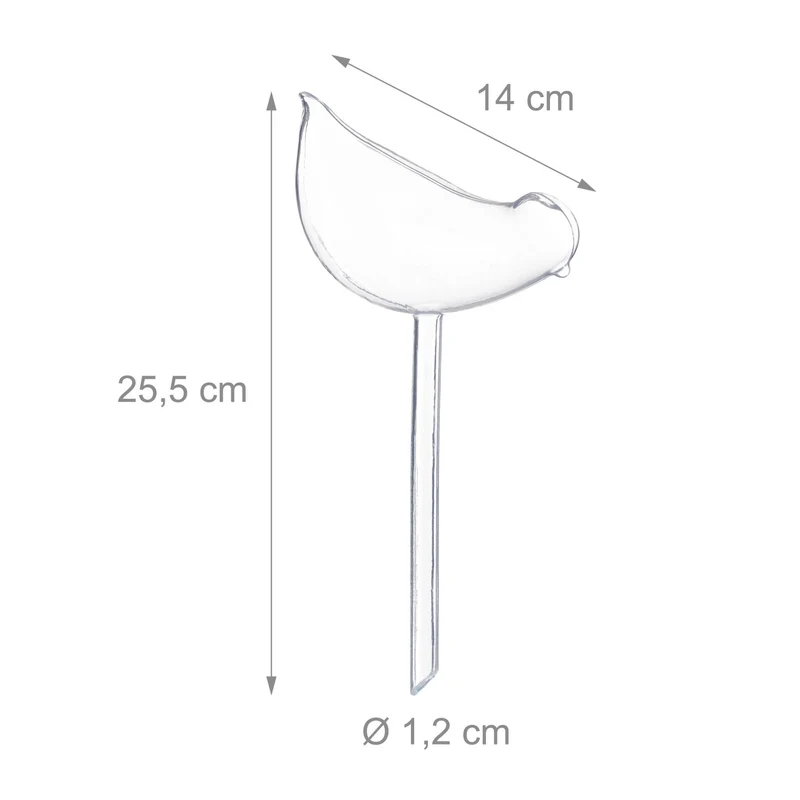Lot de 4 globes d'arrosage automatique décoratifs en forme d'oiseau pour plantes 14 x 25,5 cm en PVC bleu 13_0010728