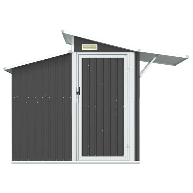 Abri de jardin cabane cabanon maison de stockage remise extérieur hangar outils robuste 270 x 130 x 208,5 cm acier galvanisé anthracite 02_0022210