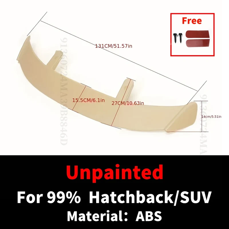Becquet Universel 130cm Hatchback SUV ABS