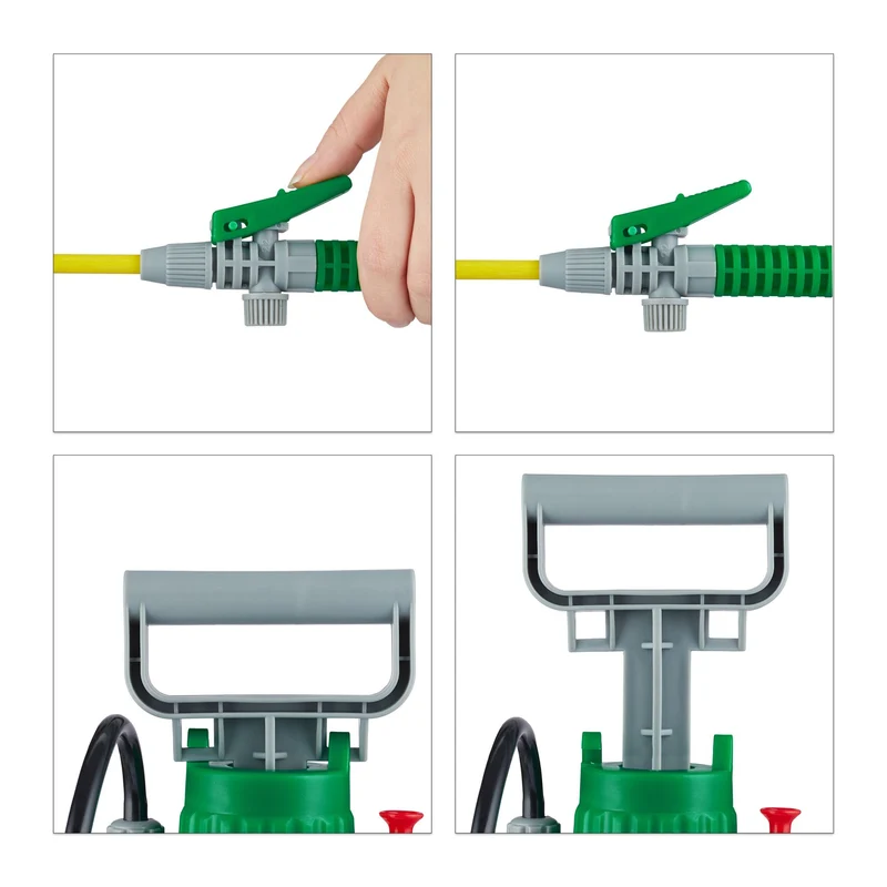 Pulvérisateur de jardin 8 litres pour arrosage et traitement des nuisibles design ergonomique en plastique vert 13_0010310