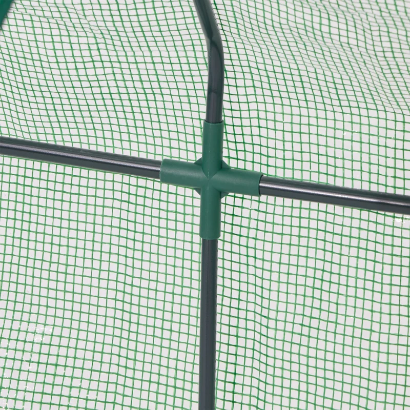 Serre de jardin tunnel légère 200 x 100 x 200 cm pour semis culture légumes protection en PE vert 13_0011273