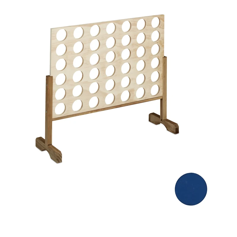Jeu en bois Puissance 4 XXL extérieur 100 x 60 x 50 cm encourage la réflexion ambiance conviviale en bois naturel 13_0011937