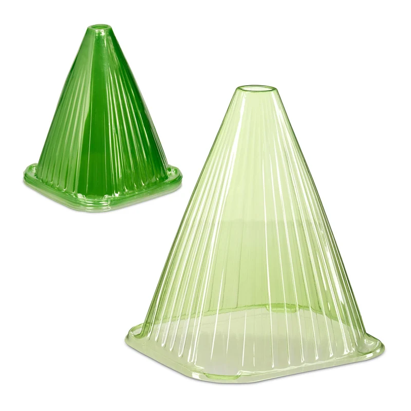 Lot de 10 cloches à salade potager protection jeunes plantes printemps 22 x 19 x 19 cm en PVC vert 13_0012773
