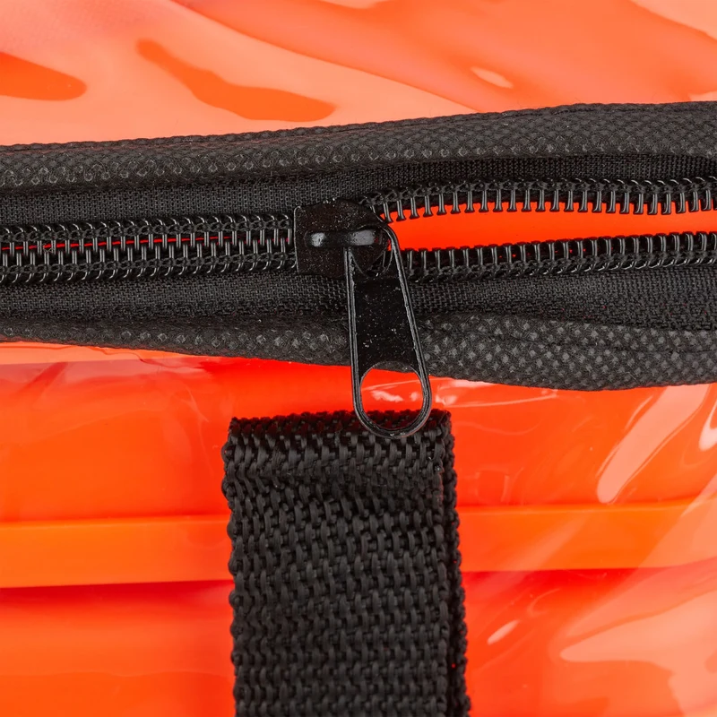 Lot de 2 cônes de signalisation pliables pratiques pour extérieur visibilité optimale 70 x 30 cm en plastique orange 13_0015928