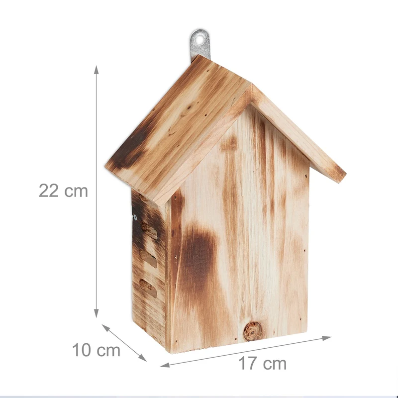 Hôtel à insectes suspendu jardin pour coccinelles protection hiver ouverture facile en bois sapin 13_0015252