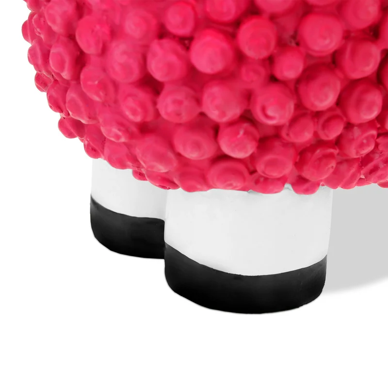 Figurine de jardin décorative en polyrésine souriant 16 x 21 x 12,5 cm en blanc 13_0011237