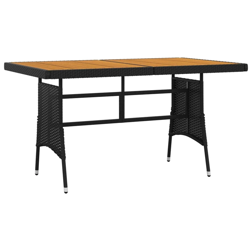 Mobilier à dîner d'extérieur 7 pièces résine tressée noir 02_0014687