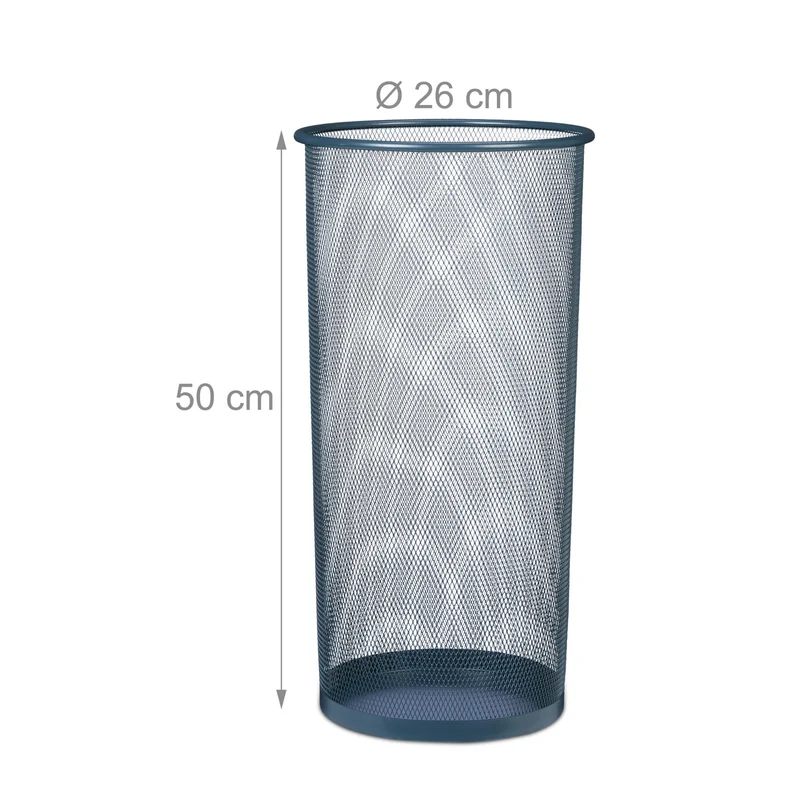 Porte-parapluie rond design moderne foyer 25 x 25 x 70 cm en métal anthracite 13_0012587