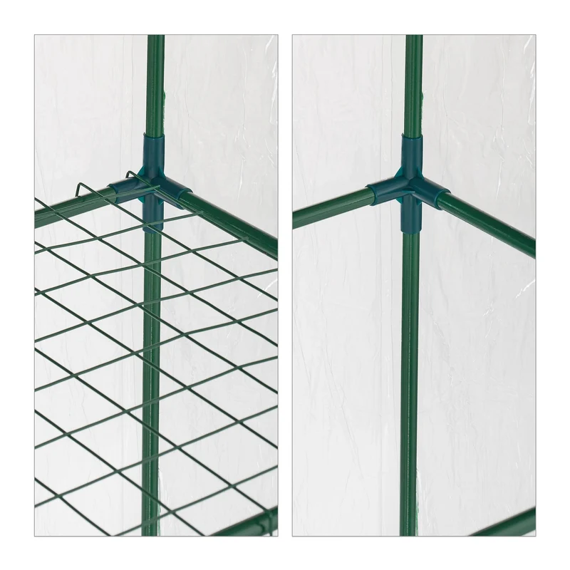 Serre de balcon compacte avec 5 étagères pour légumes herbes aroma en plastique transparent 13_0013798