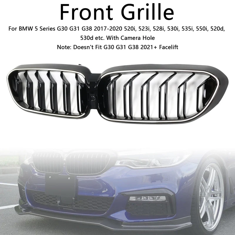 Calandre BMW Série 5 G30 G31 2017-2020 Noir Brillant