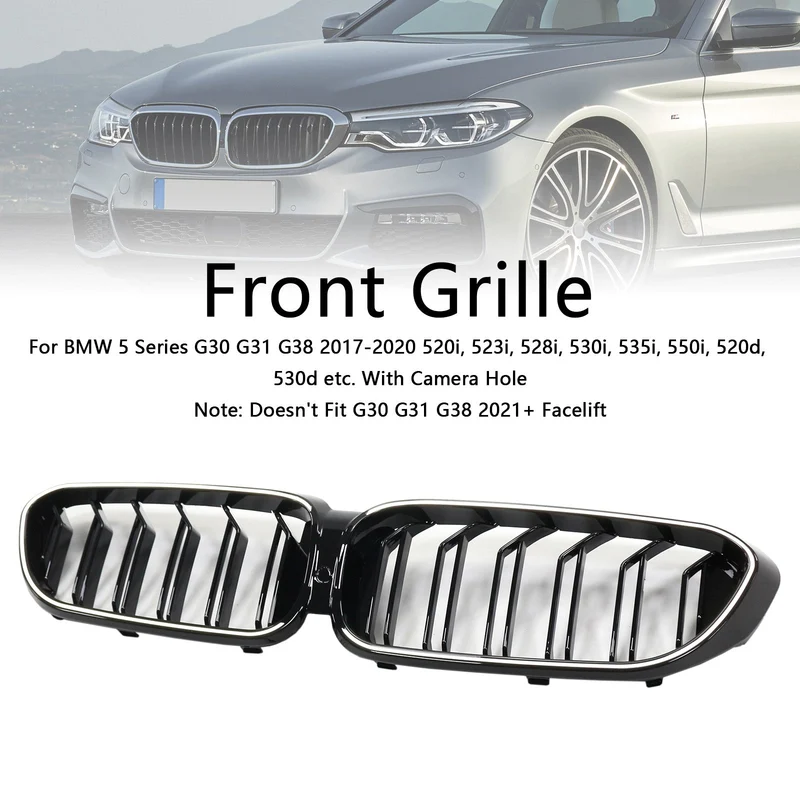 Calandre BMW Série 5 G30 G31 2017-2020 Noir Brillant