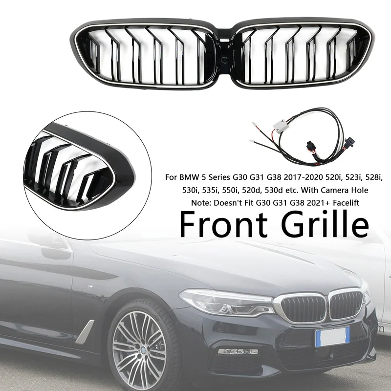 Calandre BMW Série 5 G30 G31 2017-2020 Noir Brillant