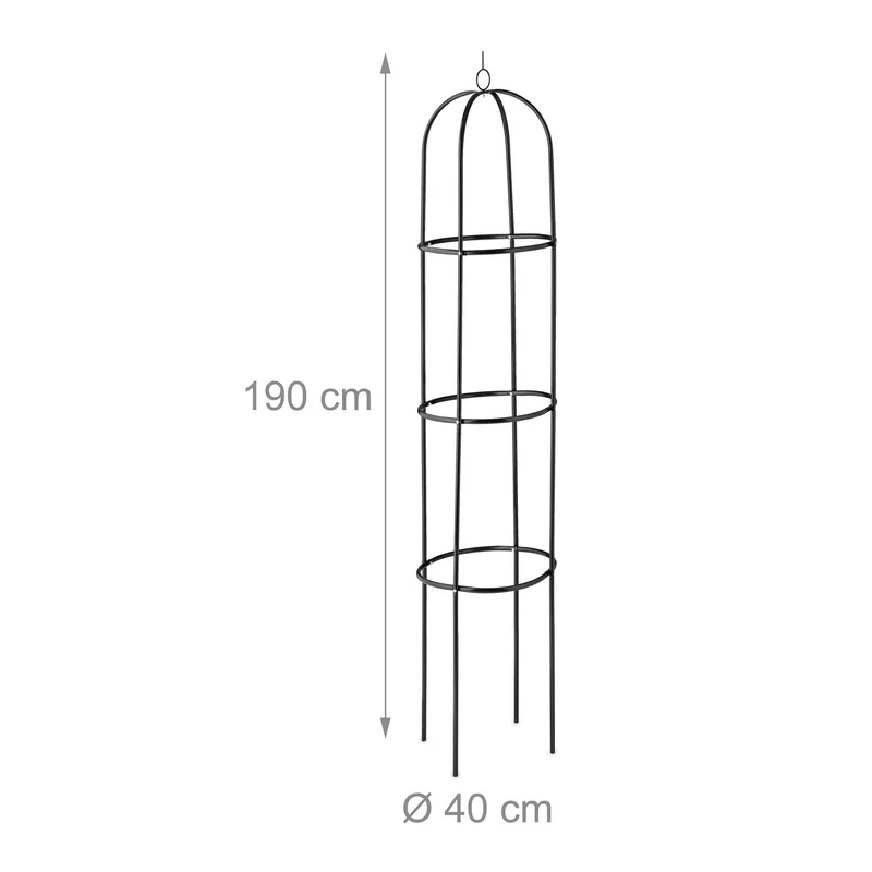 Trellis décoratif support plantes grimpantes jardin 200 x 30 cm embellissement métallique noir 13_0011747