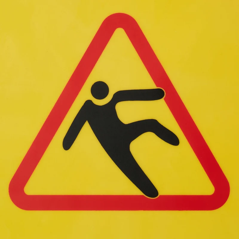 Lot de 2 panneaux de signalisation pliables avec indication bilatérale 50 x 30 x 30 cm en plastique jaune 13_0013111