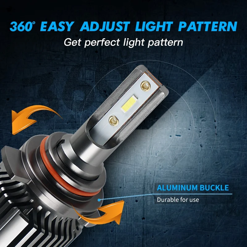 Kit 2 Ampoules LED 9012 HIR2 6000K 24V Blanc