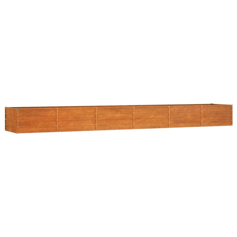 Jardinière bac lit surélevé plantes fleurs terrasse jardin de jardin rouillé 480 x 80 x 45 cm acier corten marron 02_0039876