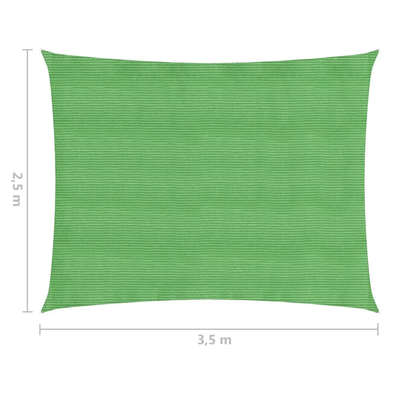 Voile d'ombrage 160 g/m² vert clair 2,5 x 3,5 m PEHD 02_0009362