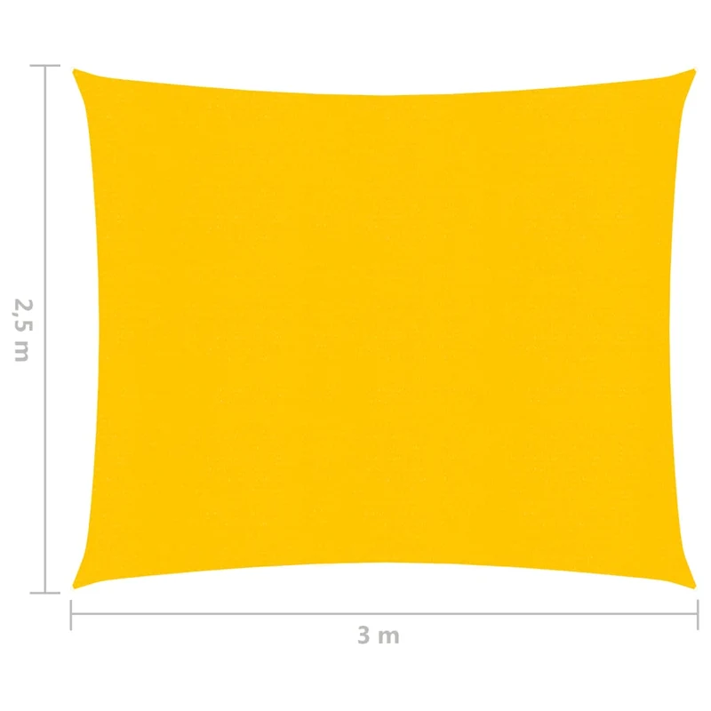 Voile d'ombrage 160 g/m² jaune 2,5 x 3 m pehd 02_0009113