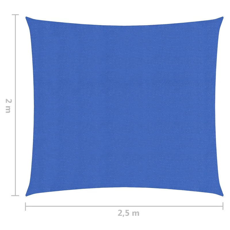 Voile d'ombrage 160 g/m² 2 x 2,5 m PEHD bleu 02_0009052