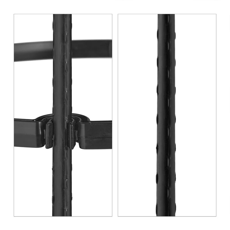 Lot de 2 treillis obélisques décoratifs jardin 160 x 30 x 30 cm en métal gris 13_0011782
